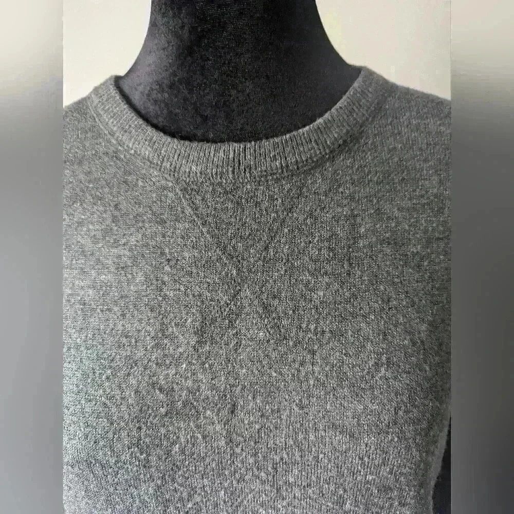 Sweet Romeo Gray Woven Long Sleeve Crew Neck Blouse
